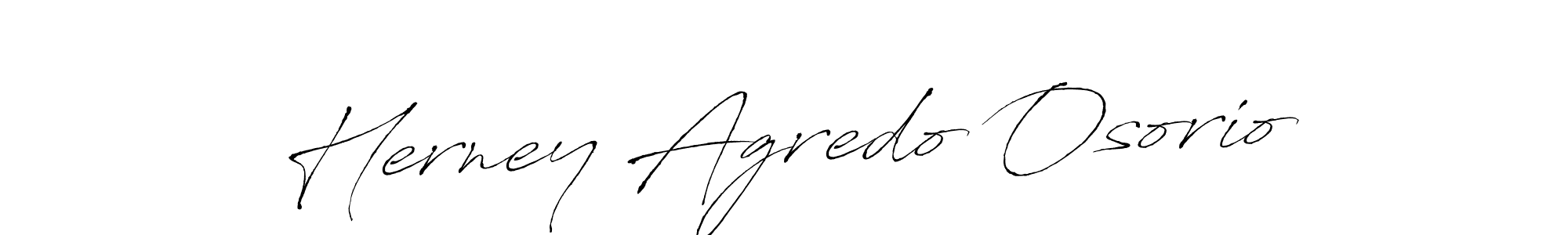 How to make Herney Agredo Osorio name signature. Use Antro_Vectra style for creating short signs online. This is the latest handwritten sign. Herney Agredo Osorio signature style 6 images and pictures png