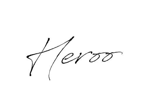 Create a beautiful signature design for name Heroo. With this signature (Antro_Vectra) fonts, you can make a handwritten signature for free. Heroo signature style 6 images and pictures png