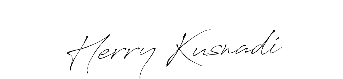 Make a beautiful signature design for name Herry Kusnadi. With this signature (Antro_Vectra) style, you can create a handwritten signature for free. Herry Kusnadi signature style 6 images and pictures png