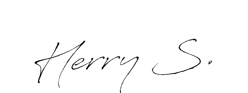It looks lik you need a new signature style for name Herry S.. Design unique handwritten (Antro_Vectra) signature with our free signature maker in just a few clicks. Herry S. signature style 6 images and pictures png