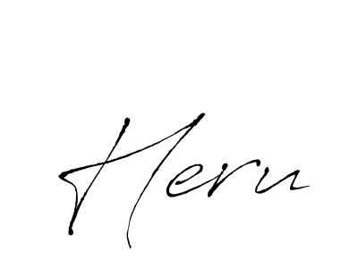 Create a beautiful signature design for name Heru. With this signature (Antro_Vectra) fonts, you can make a handwritten signature for free. Heru signature style 6 images and pictures png