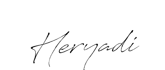 Make a beautiful signature design for name Heryadi. With this signature (Antro_Vectra) style, you can create a handwritten signature for free. Heryadi signature style 6 images and pictures png