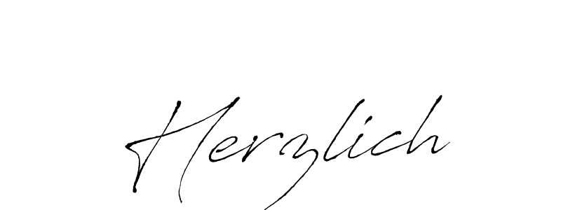 Make a beautiful signature design for name Herzlich. With this signature (Antro_Vectra) style, you can create a handwritten signature for free. Herzlich signature style 6 images and pictures png