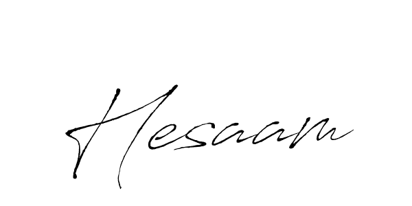 Design your own signature with our free online signature maker. With this signature software, you can create a handwritten (Antro_Vectra) signature for name Hesaam. Hesaam signature style 6 images and pictures png