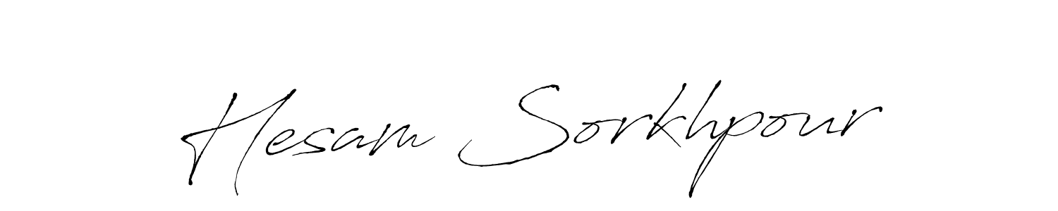 Create a beautiful signature design for name Hesam Sorkhpour. With this signature (Antro_Vectra) fonts, you can make a handwritten signature for free. Hesam Sorkhpour signature style 6 images and pictures png