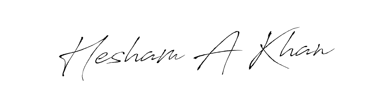 Also You can easily find your signature by using the search form. We will create Hesham A Khan name handwritten signature images for you free of cost using Antro_Vectra sign style. Hesham A Khan signature style 6 images and pictures png