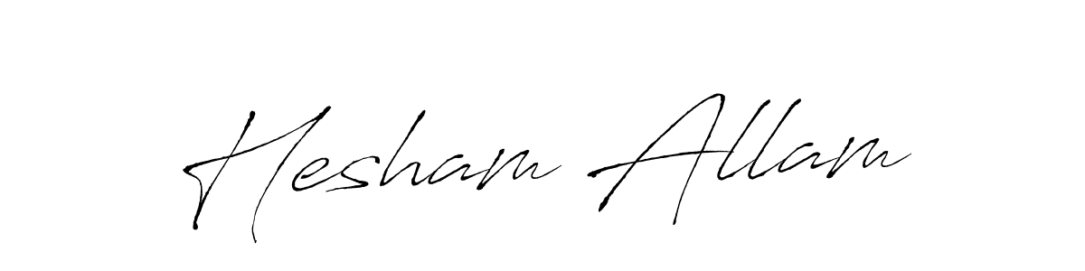 Hesham Allam stylish signature style. Best Handwritten Sign (Antro_Vectra) for my name. Handwritten Signature Collection Ideas for my name Hesham Allam. Hesham Allam signature style 6 images and pictures png