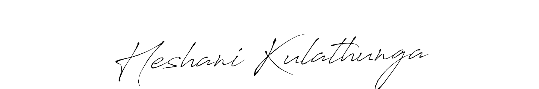 Antro_Vectra is a professional signature style that is perfect for those who want to add a touch of class to their signature. It is also a great choice for those who want to make their signature more unique. Get Heshani Kulathunga name to fancy signature for free. Heshani Kulathunga signature style 6 images and pictures png