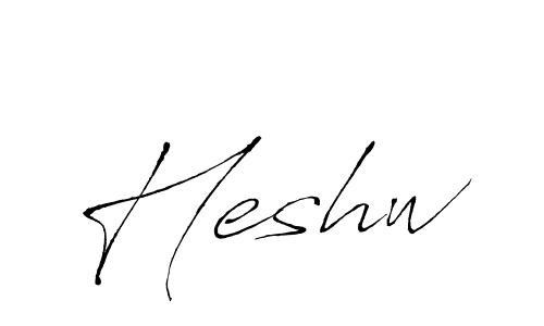 Use a signature maker to create a handwritten signature online. With this signature software, you can design (Antro_Vectra) your own signature for name Heshw. Heshw signature style 6 images and pictures png