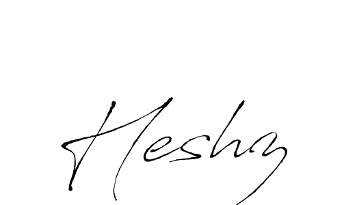 It looks lik you need a new signature style for name Heshz. Design unique handwritten (Antro_Vectra) signature with our free signature maker in just a few clicks. Heshz signature style 6 images and pictures png
