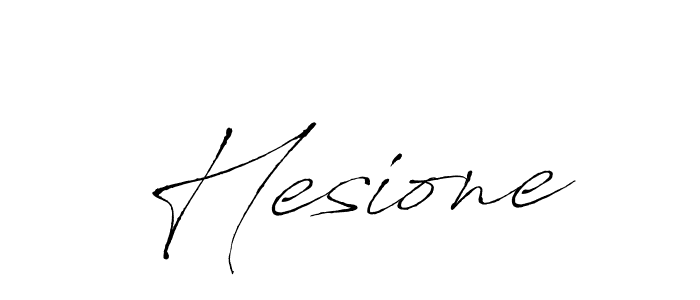Use a signature maker to create a handwritten signature online. With this signature software, you can design (Antro_Vectra) your own signature for name Hesione. Hesione signature style 6 images and pictures png