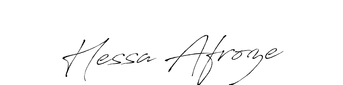 Similarly Antro_Vectra is the best handwritten signature design. Signature creator online .You can use it as an online autograph creator for name Hessa Afroze. Hessa Afroze signature style 6 images and pictures png