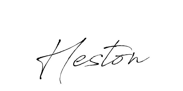 Design your own signature with our free online signature maker. With this signature software, you can create a handwritten (Antro_Vectra) signature for name Heston. Heston signature style 6 images and pictures png