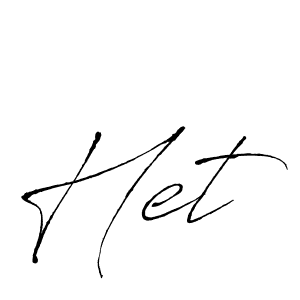 Create a beautiful signature design for name Het. With this signature (Antro_Vectra) fonts, you can make a handwritten signature for free. Het signature style 6 images and pictures png