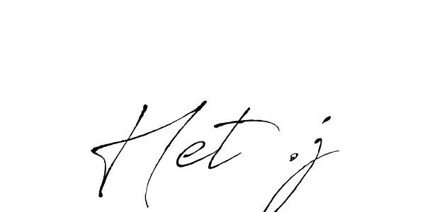 Similarly Antro_Vectra is the best handwritten signature design. Signature creator online .You can use it as an online autograph creator for name Het .j. Het .j signature style 6 images and pictures png