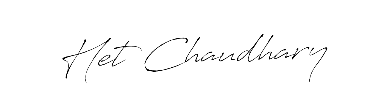 Make a beautiful signature design for name Het Chaudhary. With this signature (Antro_Vectra) style, you can create a handwritten signature for free. Het Chaudhary signature style 6 images and pictures png