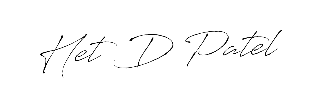 Create a beautiful signature design for name Het D Patel. With this signature (Antro_Vectra) fonts, you can make a handwritten signature for free. Het D Patel signature style 6 images and pictures png