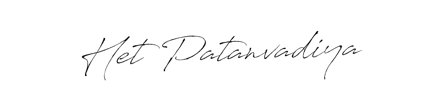 Design your own signature with our free online signature maker. With this signature software, you can create a handwritten (Antro_Vectra) signature for name Het Patanvadiya. Het Patanvadiya signature style 6 images and pictures png