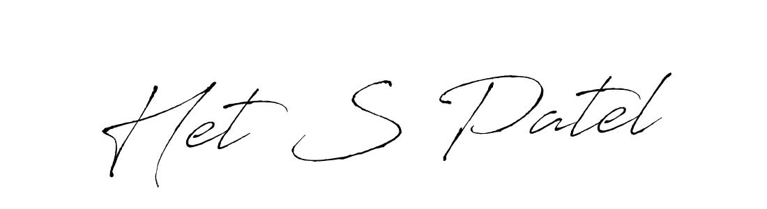 Design your own signature with our free online signature maker. With this signature software, you can create a handwritten (Antro_Vectra) signature for name Het S Patel. Het S Patel signature style 6 images and pictures png