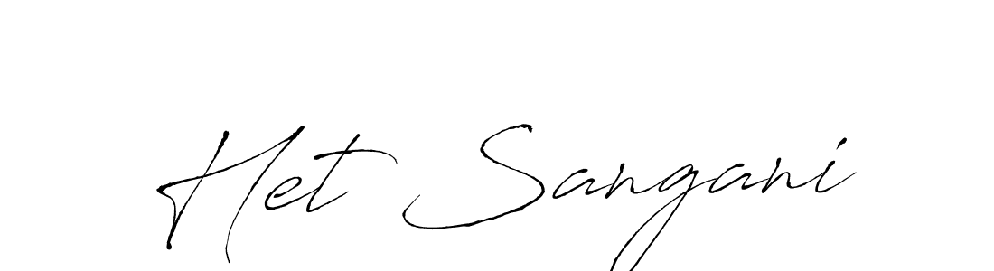 Also we have Het Sangani name is the best signature style. Create professional handwritten signature collection using Antro_Vectra autograph style. Het Sangani signature style 6 images and pictures png