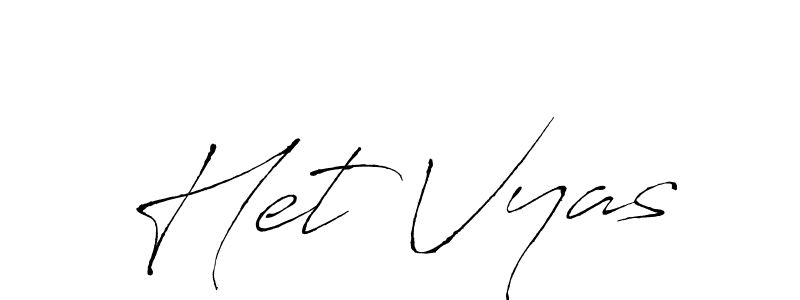 How to make Het Vyas signature? Antro_Vectra is a professional autograph style. Create handwritten signature for Het Vyas name. Het Vyas signature style 6 images and pictures png
