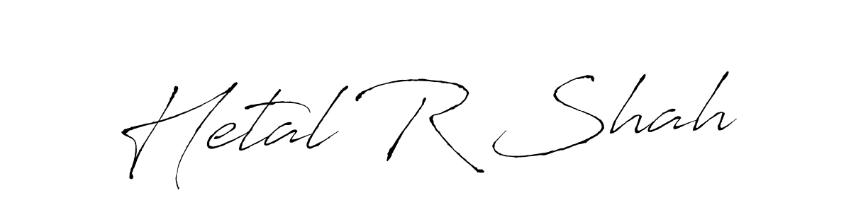 How to make Hetal R Shah name signature. Use Antro_Vectra style for creating short signs online. This is the latest handwritten sign. Hetal R Shah signature style 6 images and pictures png