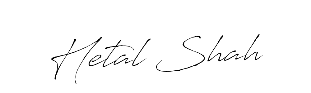 Create a beautiful signature design for name Hetal Shah. With this signature (Antro_Vectra) fonts, you can make a handwritten signature for free. Hetal Shah signature style 6 images and pictures png