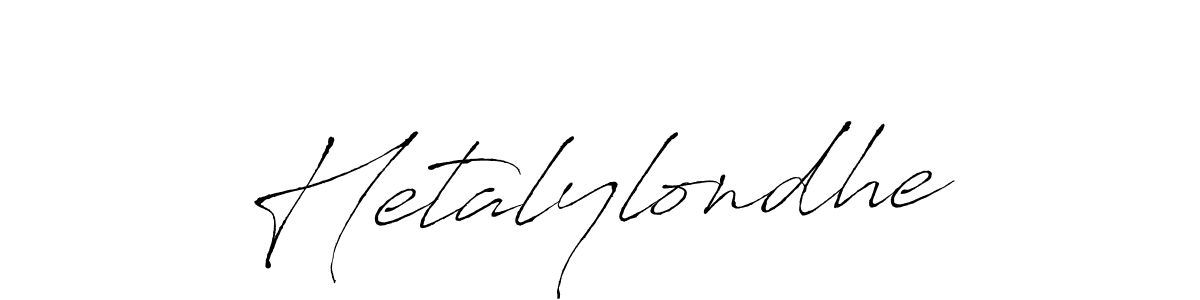 Design your own signature with our free online signature maker. With this signature software, you can create a handwritten (Antro_Vectra) signature for name Hetalylondhe. Hetalylondhe signature style 6 images and pictures png