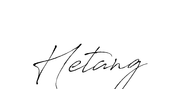 You should practise on your own different ways (Antro_Vectra) to write your name (Hetang) in signature. don't let someone else do it for you. Hetang signature style 6 images and pictures png