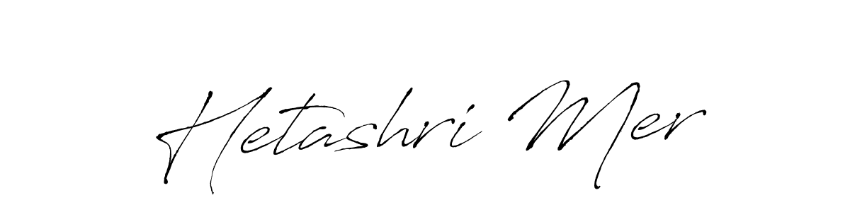 Antro_Vectra is a professional signature style that is perfect for those who want to add a touch of class to their signature. It is also a great choice for those who want to make their signature more unique. Get Hetashri Mer name to fancy signature for free. Hetashri Mer signature style 6 images and pictures png