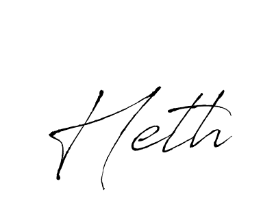 Design your own signature with our free online signature maker. With this signature software, you can create a handwritten (Antro_Vectra) signature for name Heth. Heth signature style 6 images and pictures png
