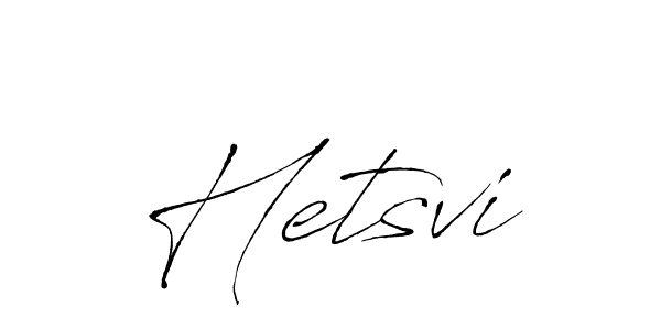 Make a beautiful signature design for name Hetsvi. With this signature (Antro_Vectra) style, you can create a handwritten signature for free. Hetsvi signature style 6 images and pictures png