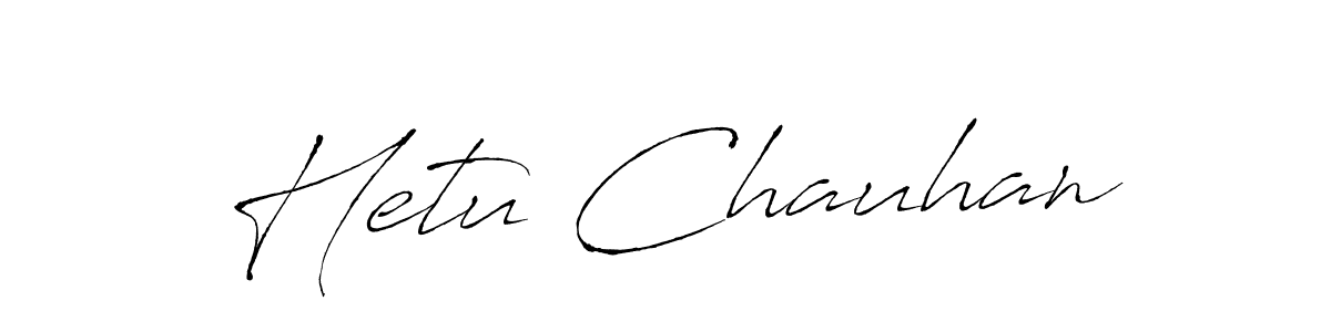 How to make Hetu Chauhan name signature. Use Antro_Vectra style for creating short signs online. This is the latest handwritten sign. Hetu Chauhan signature style 6 images and pictures png