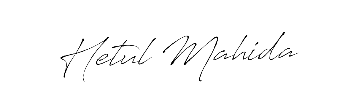 Hetul Mahida stylish signature style. Best Handwritten Sign (Antro_Vectra) for my name. Handwritten Signature Collection Ideas for my name Hetul Mahida. Hetul Mahida signature style 6 images and pictures png