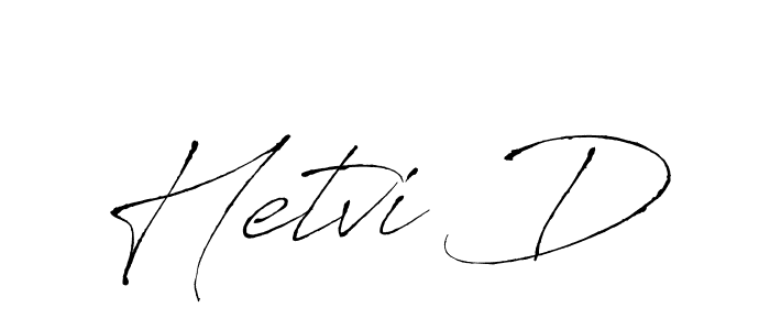 Hetvi D stylish signature style. Best Handwritten Sign (Antro_Vectra) for my name. Handwritten Signature Collection Ideas for my name Hetvi D. Hetvi D signature style 6 images and pictures png