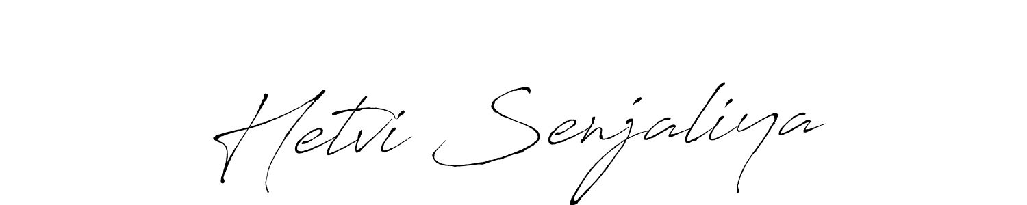 Create a beautiful signature design for name Hetvi Senjaliya. With this signature (Antro_Vectra) fonts, you can make a handwritten signature for free. Hetvi Senjaliya signature style 6 images and pictures png