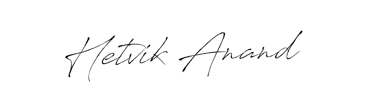 if you are searching for the best signature style for your name Hetvik Anand. so please give up your signature search. here we have designed multiple signature styles  using Antro_Vectra. Hetvik Anand signature style 6 images and pictures png