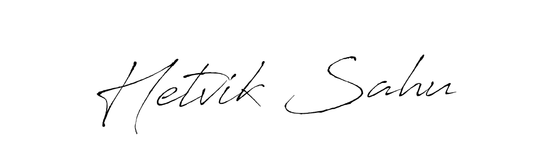 This is the best signature style for the Hetvik Sahu name. Also you like these signature font (Antro_Vectra). Mix name signature. Hetvik Sahu signature style 6 images and pictures png