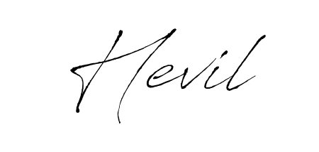 The Antro_Vectra signature style provides a bold statement for name Hevil. Designed for business owners, executives, and leaders. Hevil signature style 6 images and pictures png