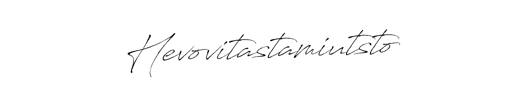 How to make Hevovitastamiutsto name signature. Use Antro_Vectra style for creating short signs online. This is the latest handwritten sign. Hevovitastamiutsto signature style 6 images and pictures png