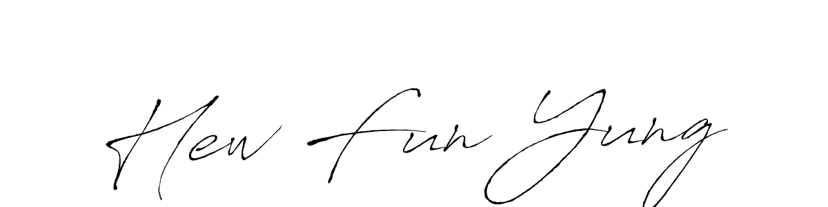 You should practise on your own different ways (Antro_Vectra) to write your name (Hew Fun Yung) in signature. don't let someone else do it for you. Hew Fun Yung signature style 6 images and pictures png