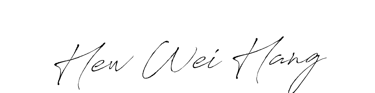 Create a beautiful signature design for name Hew Wei Hang. With this signature (Antro_Vectra) fonts, you can make a handwritten signature for free. Hew Wei Hang signature style 6 images and pictures png