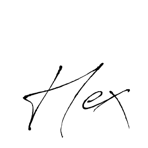 Use a signature maker to create a handwritten signature online. With this signature software, you can design (Antro_Vectra) your own signature for name Hex. Hex signature style 6 images and pictures png