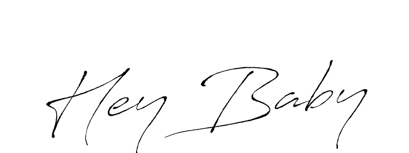 Use a signature maker to create a handwritten signature online. With this signature software, you can design (Antro_Vectra) your own signature for name Hey Baby. Hey Baby signature style 6 images and pictures png