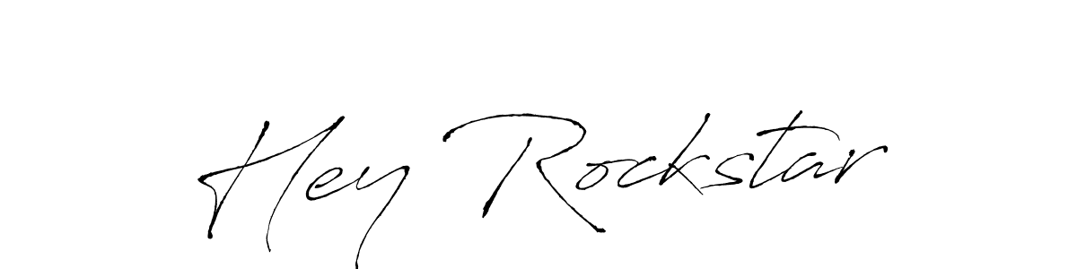Make a beautiful signature design for name Hey Rockstar. With this signature (Antro_Vectra) style, you can create a handwritten signature for free. Hey Rockstar signature style 6 images and pictures png