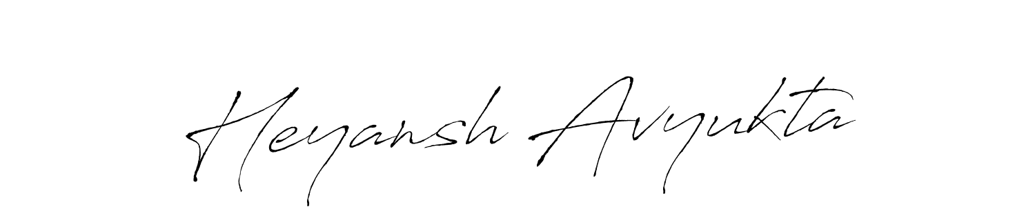 You should practise on your own different ways (Antro_Vectra) to write your name (Heyansh Avyukta) in signature. don't let someone else do it for you. Heyansh Avyukta signature style 6 images and pictures png