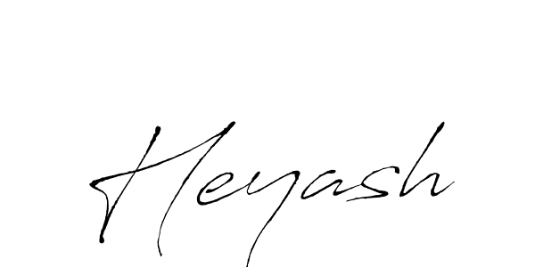 Design your own signature with our free online signature maker. With this signature software, you can create a handwritten (Antro_Vectra) signature for name Heyash. Heyash signature style 6 images and pictures png