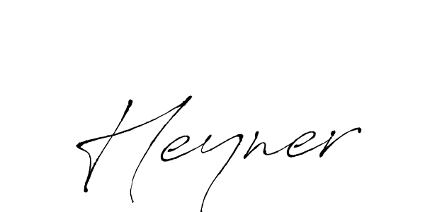 Design your own signature with our free online signature maker. With this signature software, you can create a handwritten (Antro_Vectra) signature for name Heyner. Heyner signature style 6 images and pictures png