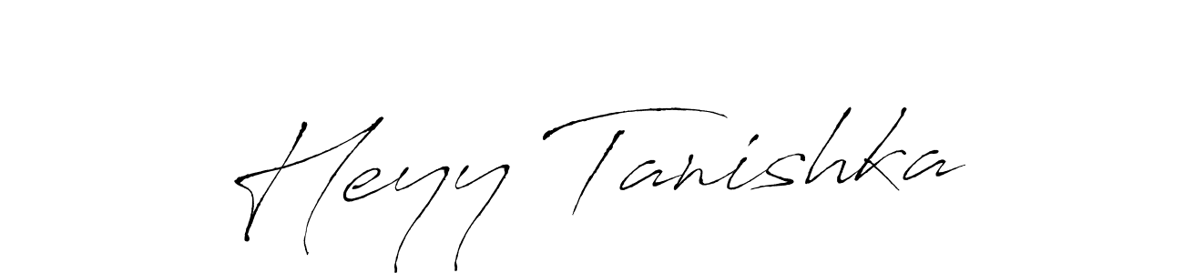 The best way (Antro_Vectra) to make a short signature is to pick only two or three words in your name. The name Heyy Tanishka include a total of six letters. For converting this name. Heyy Tanishka signature style 6 images and pictures png