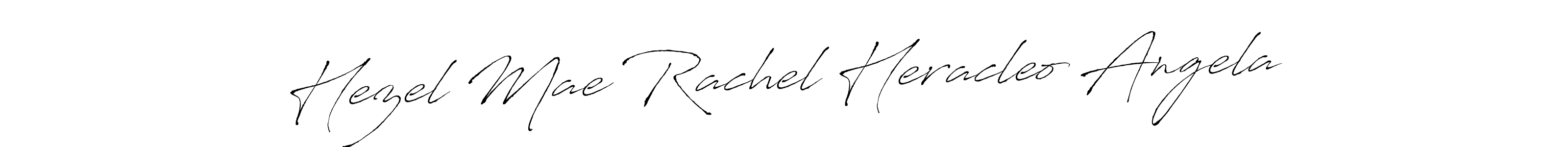 Make a beautiful signature design for name Hezel Mae Rachel Heracleo Angela. With this signature (Antro_Vectra) style, you can create a handwritten signature for free. Hezel Mae Rachel Heracleo Angela signature style 6 images and pictures png